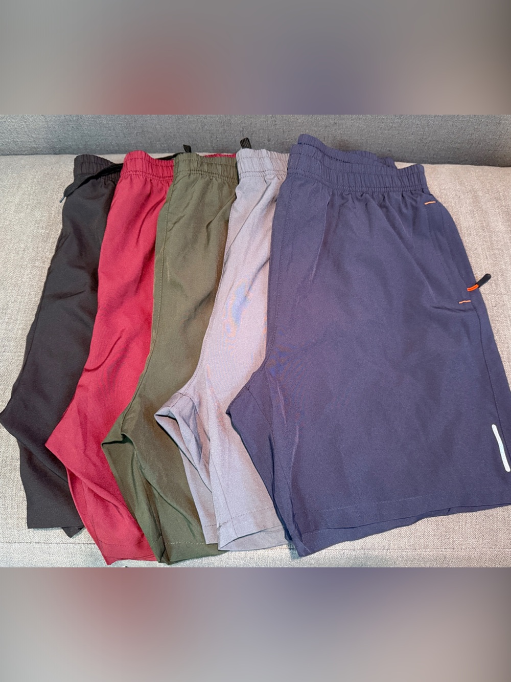 Assorted Casual Shorts Pack — Navy, Gray, Olive, Red, Black